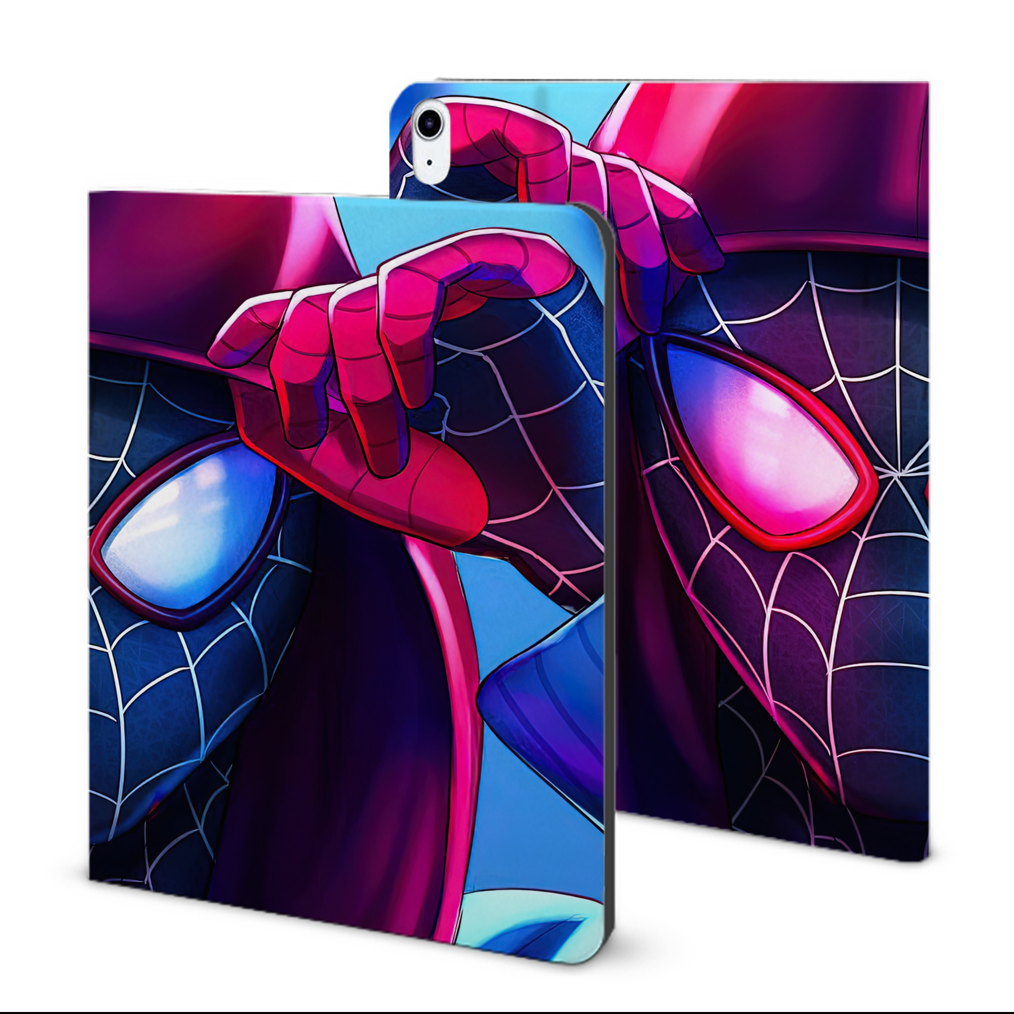 （画像用） Spider Man スパイダーマン IPad ケース ブック型 PUレザー TPU 耐衝撃 軽量 薄型 ペン収納なし 全面保護 IPad 各モデル対応